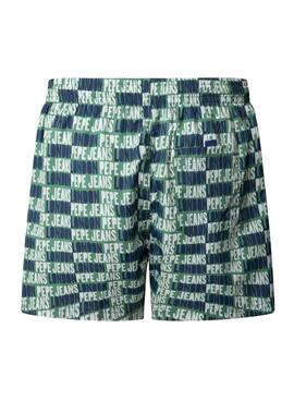 Bañador Pepe Jeans Logo Allover verde para niño