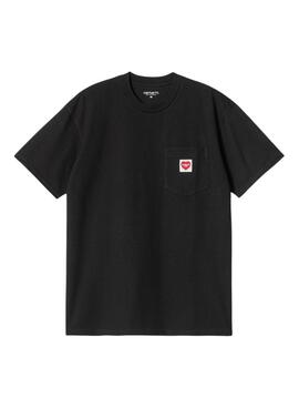Camiseta Carhartt Pocket Heart negro para hombre