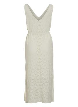 Vestido Vila Vimalina beige para mujer