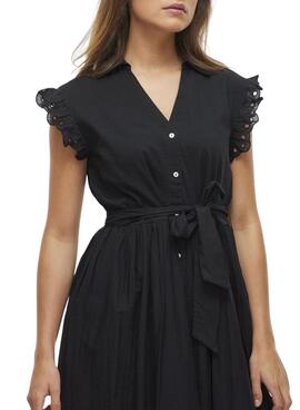 Vestido Vila Vianglassi negro para mujer