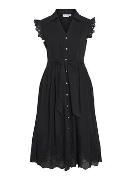 Vestido Vila Vianglassi negro para mujer