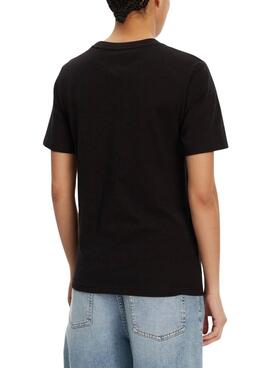 Camiseta Tommy Jeans Varsity negro para mujer 