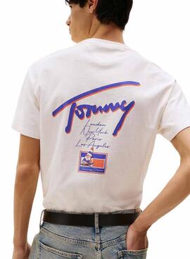 Camiseta  Tommy Jeans Faded blanco para hombre
