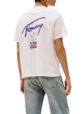 Camiseta  Tommy Jeans Faded blanco para hombre