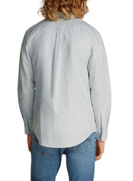 Camisa Tommy Jeans  estampado de rayas  azul para hombre 