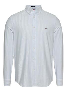 Camisa Tommy Jeans  estampado de rayas  azul para hombre 