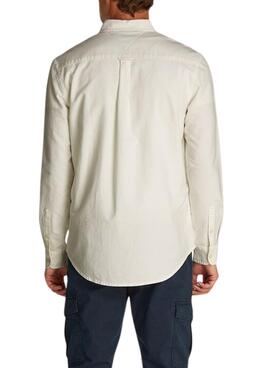 Camisa Tommy Jeans Oxford blanco para hombre 