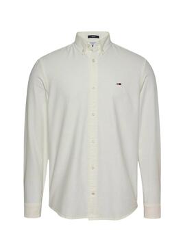 Camisa Tommy Jeans Oxford blanco para hombre 