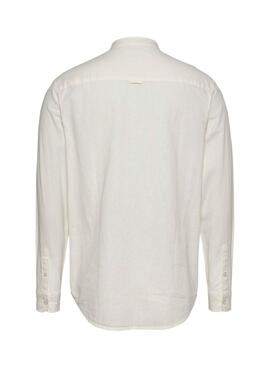 Camisa  Tommy Jeans de Lino blanco para hombre