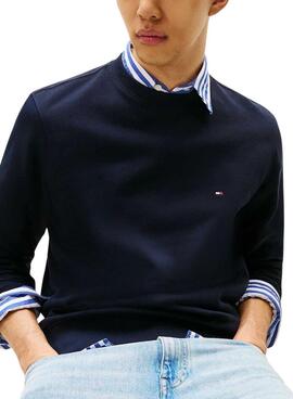 Sudadera Tommy Hilfiger Essential Crew marino para hombre