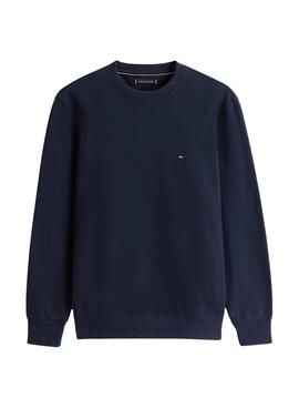 Sudadera Tommy Hilfiger Essential Crew marino para hombre