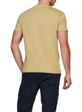 Camiseta Tommy Jeans Lineal beige para hombre