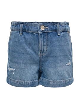 Shorts denim Only Kogcomet wide leg azul para niña
