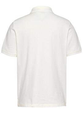 Polo Tommy Jeans Linear blanco para hombre