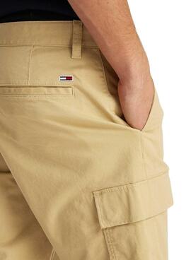 Bermudas Tommy Jeans Scanton beige para hombre 