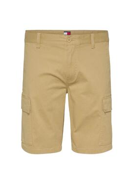 Bermudas Tommy Jeans Scanton beige para hombre 