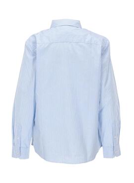 Camisa  Tommy Jeans Pinstripe azul para mujer 