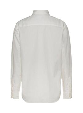 Camisa  Tommy Jeans  Pinstripe blanco para mujer 
 