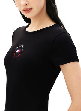  Vestido Tommy Jeans Bodycon  negro para  mujer