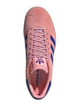 Zapatillas Adidas Gazelle rosa y azul para niña
