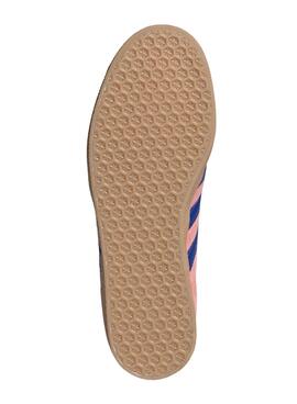 Zapatillas Adidas Gazelle rosa y azul para niña