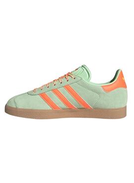Zapatillas Adidas Gazelle verde y naranja para mujer