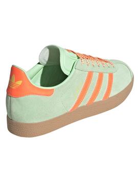 Zapatillas Adidas Gazelle verde y naranja para mujer