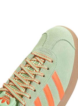 Zapatillas Adidas Gazelle verde y naranja para mujer