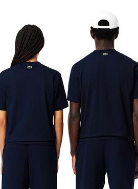 Camiseta Lacoste Logo azul marino para mujer y hombre