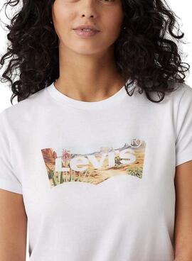 Camiseta Levis Desert blanco para mujer
