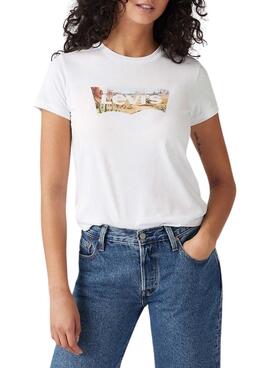 Camiseta Levis Desert blanco para mujer