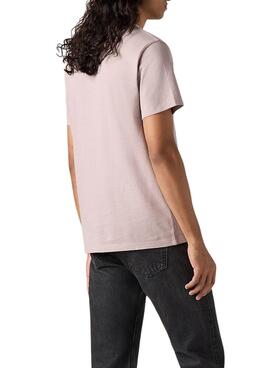 Camiseta Levis básica rosa para hombre