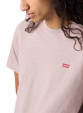 Camiseta Levis básica rosa para hombre