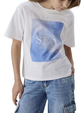 Camiseta Name It Fogl regular blanco para niña