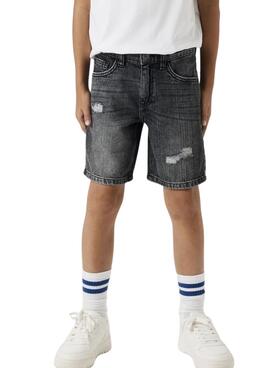 Bermuda Name It Silas Loose denim negro para niño