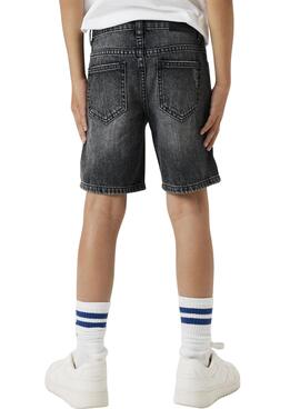 Bermuda Name It Silas Loose denim negro para niño