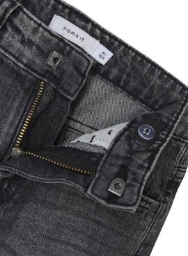 Bermuda Name It Silas Loose denim negro para niño