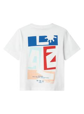 Camiseta Name It Femmin regular blanco para niño