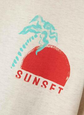 Camiseta Name It Femmin regular beige para niño