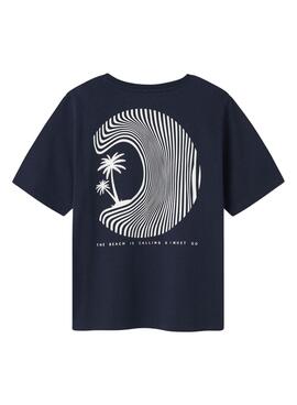 Camiseta Name It Zoko regular marino para niño