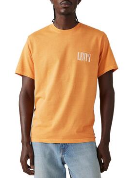 Camiseta Levis Relaxed naranja para hombre