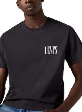 Camiseta Levis Relaxed negro para hombre
