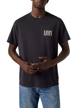 Camiseta Levis Relaxed negro para hombre