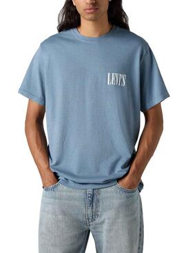 Camiseta Levis Relaxed azul para hombre