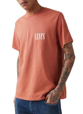 Camiseta Levis Relaxed coral para hombre