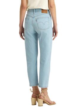 Pantalón vaquero Levis 501 crop denim claro para mujer