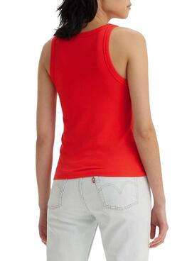 Camiseta Levis Tank rojo para mujer
