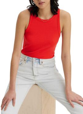 Camiseta Levis Tank rojo para mujer
