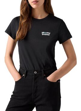 Camiseta Levis Coloring Book negro para mujer