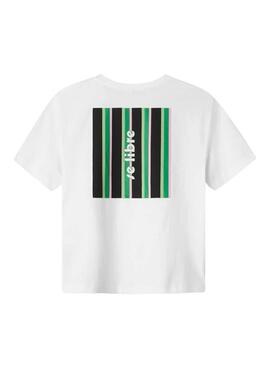 Camiseta Name It Falaura Regular blanco verde niño